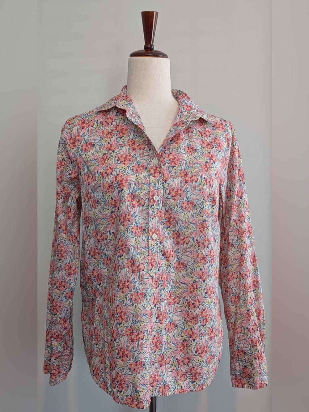 J. Crew x Liberty of London Women’s Classic Popover Tunic Swirling Petals Sz 4